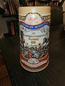 Miller Beer Stein 1855-1988 Great American Achievements The Transcontinental 23 - Picture 1 of 6
