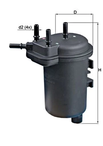 Filtro de combustible MAHLE para RENAULT Grand Scenic II Megane 8200186217 Foto 1 de 1