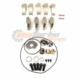 03 Ford Powerstroke Powermax GT3782VA Turbo Vanes 9PCS 15mm + Repair Kit - Foto 1 di 10