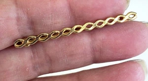 Vintage Twist Braid dünner goldfarbener Stab Pin 2" - Bild 1 von 5