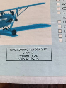 American Eaglet Kit - Electric- 62" - Scale RC -Balsa - Bagged Parts - Untouched - Picture 1 of 16