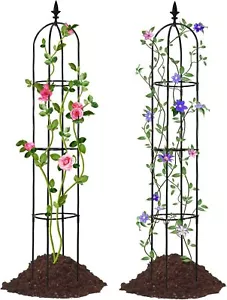 Garden Trellis for Climbing Plants Outdoor, 2 Pack 6ft Tall Plant Support - Picture 1 of 9