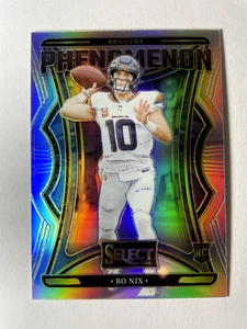 2024 Panini Select Prizm NFL Silver Rookie Phenomenon Bo Nix Broncos - Bild 1 von 2