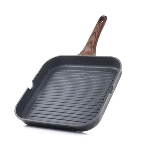 Nonstick Grill Pan for Stove Tops, Versatile Griddle Pan with Pour Spouts, Sq... - Picture 1 of 8
