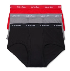 Calvin Klein Men 3-Pk Cotton Underwear-Limited Edition-Brief-Black/Red/Gray-L - Picture 1 of 1