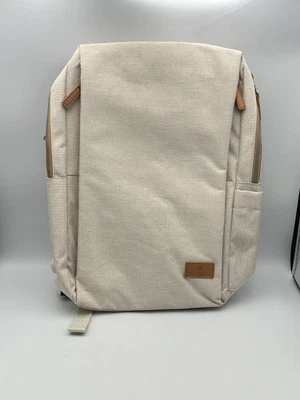 Mochila inteligente Nordace Siena Pro puerto de carga USB para computadora portátil beige Foto 1 de 2