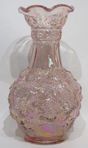 Imperial Glass Pink "Loganberry" Vase Carnival Glass - Picture 1 of 6