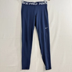 Nike Women's Pro 365 Mid Rise Training Leggings (CZ9779) Blue Size Medium Mesh - Picture 1 of 9