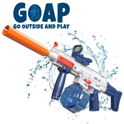 Electric Rapid Fire Water Rifle Continuous Automatic Squirt Gun Adults Kids 32ft - Image 1 of 4