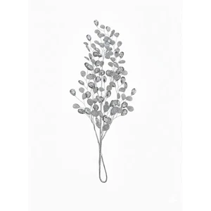 Ramo NATALIZIO Lacrime di perle ARGENTO da 40 cm decorazione NATALE 1GBN - Foto 1 di 1