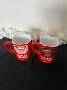 Two Novely Nescafè Coffee Mugs Red - Picture 1 of 6