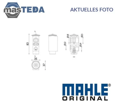 AVE 206 000P KLIMAANLAGE EXPANSIONSVENTIL MAHLE ORIGINAL NEU OE QUALITÄT - Image 1 of 4