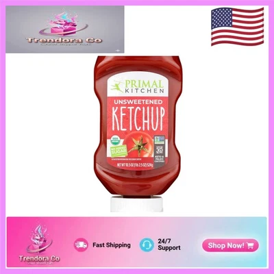 Ketchup orgánico sin azúcar 18,5 oz - sabor real para familias conscientes de la salud Foto 1 de 4
