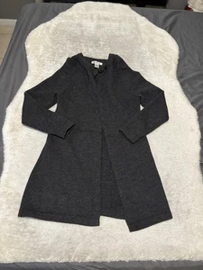 Susan Bristol Womens Charcoal Gray Merino Wool Cardigan Sweater Size Small - Picture 1 of 6
