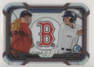 2015 Bowman Draft Teams of Tomorrow Die-Cuts Trey Ball Andrew Benintendi #TDC-1 - Image 1 of 2