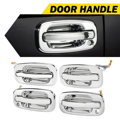 4Pcs Car Door Outer Handle For 2000 2001 2002 2003 2004-2006 GMC Yukon XL 1500 - Image 1 of 4