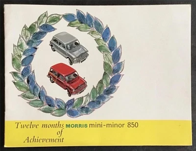 MORRIS MINI MINOR 850 Twelve Months of ACHIEVEMENT Publicity Brochure 1961 #6137 - Image 1 of 4