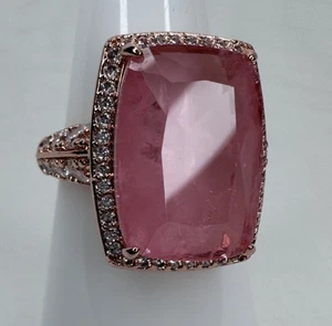 Size 7 Bomb Party MHA Ring - RG88736 "Hope Is A Beautiful Thing" Rose Qtz on RG - Picture 1 of 8