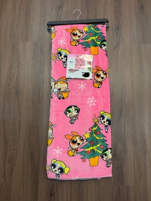 Powerpuff Girls Christmas Plush Throw Blanket Size 50x70In New Free Shipping - Image 1 of 4