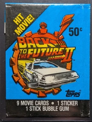 Envoltura Topps Back to the Futute 1989 vacía Foto 1 de 2