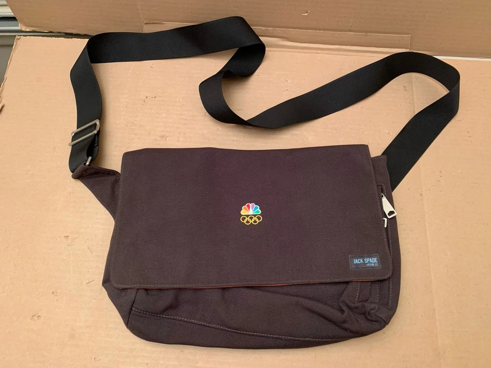 NBC Sports Jack Spade Greene St Messenger Bag Canvas Travel Laptop Crossbody - Image 1 of 4