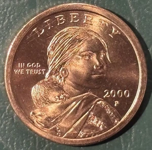 2000-P Sacagawea Native American US $1 One Dollar Coin Brilliant Uncirculated - Picture 1 of 2
