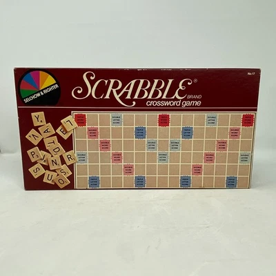 Vintage 1982 SCRABBLE Word Tile Game Selchow & Righter Co COMPLETE - Image 1 of 4