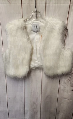 Chaleco de piel sintética blanco talla única Halston Heritage para mujer Foto 1 de 3