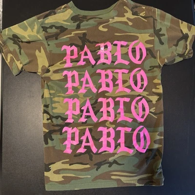 Kanye West Ye Yeezus - Pablo T Shirt Rare - Back Print - Camo Hip Hop Limited - Image 1 of 4