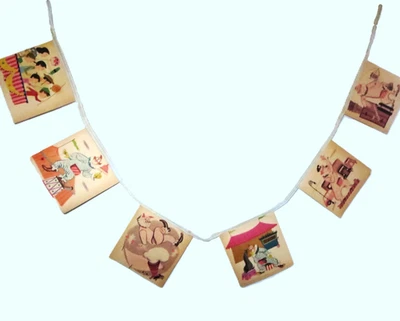 Libro de circo de payaso Clarabell de colección arte casero banderín pancarta ÚNICO EN SU CLASE decoración del hogar Foto 1 de 4