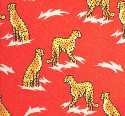 Corbata de cuello ITALO FERRETTI roja guepardo hecha en Italia 100 % seda Foto 1 de 4