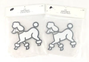 Applique White Poodle Large Costume Embroidered Iron On Patch Lot Of 2 - Bild 1 von 8