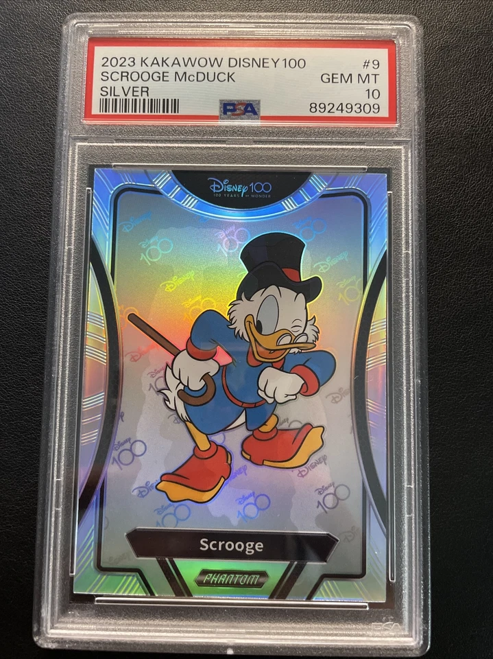 2023 Kakawow Disney 100 Phantom Silver Scrooge McDuck #9 PSA 10 - Image 1 of 1