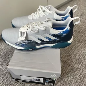 Adidas Code Chaos weiß grau marineblau Golfschuhe GW5341 Herren Größe 14 Boost NEU - Bild 1 von 16