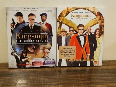 Kingsman: The Secret Service + The Golden Circle (Blu-Ray) w/Slipcovers Foto 1 de 4