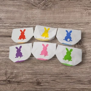 Easter Basket Bulk Egg Hunting Bunny Basket Canvas Bag with Handle - Picture 1 of 4