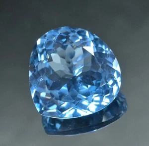 Natural Namibian Blue Jeremejevite 35.90 Ct Pear Certified Flawless Gemstone - Picture 1 of 8