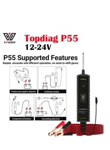 TopDiag P55 Automotive Power Circuit Tester 12V-24V Electrical System Probe Tool - Picture 1 of 7