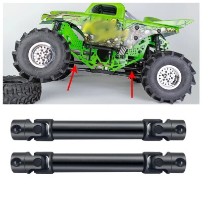 RCBATER 2PCS Metal Universal Drive Shaft for 1/8 LOSI LMT 4WD Solid Axle Monster Truck