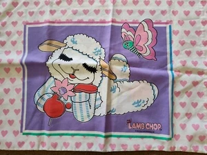VTG 1993 Lamb Chop Shari Lewis 28x20" Bed Sheet Set Flat Fitted Pillow Case Sham - Picture 1 of 3