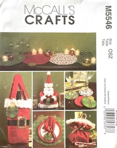 McCall's Navidad, patrón de decoración de mesa de temporada M5546 SIN CORTAR - Imagen 1 de 2