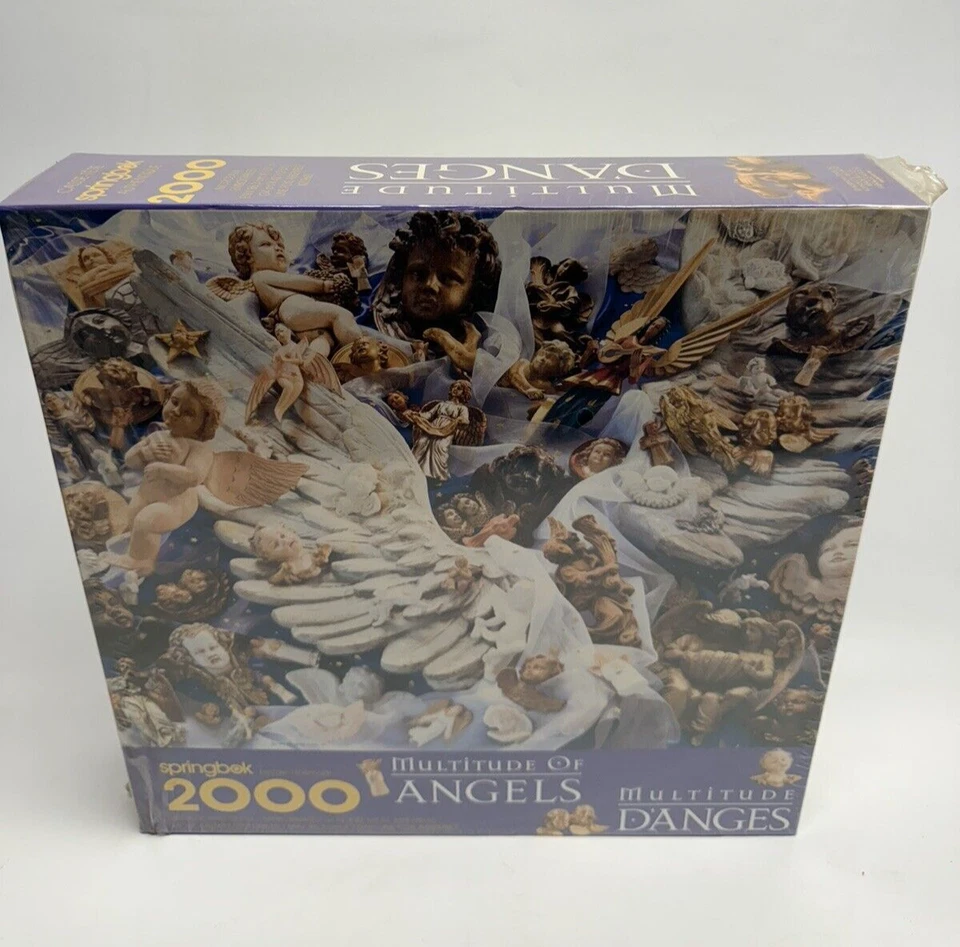 VINTAGE FACTORY SEALED Springbok 2000Pcs Jigsaw Puzzle #Multitude Of Angels - Image 1 of 4