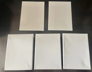 5 Piece 12” x 9” x 1.5” White Stretched Canvas for Painting Brand New - Picture 1 of 8