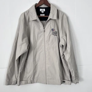 Vintage Ashworth Mens Windbreaker Jacket Size XL Beige Pga Water Wind Resistant - Picture 1 of 10