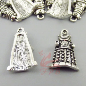 Dalek Robot Charms - 5/10/20 Silver Plated 21mm Doctor Who Pendants SC0068180 - Picture 1 of 2