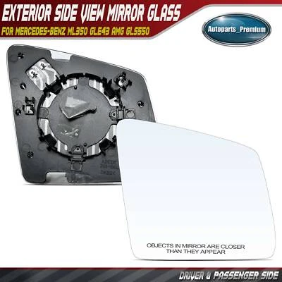 2x Vidro Espelho com Aquecido para Mercedes-Benz ML350 GLE450 AMG GL450 GLE350 ML550 - Imagem 1 de 4