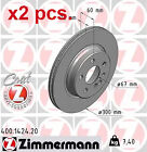X2 PCS REAR BRAKE DISC ROTOS X2 PCS SET 400.1424.20 ZIMMERMANN I
