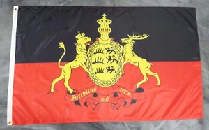 Fahne Flagge Königreich Württemberg - Furchtlos und Treu - 90 x 150 cm - Bild 1 von 2