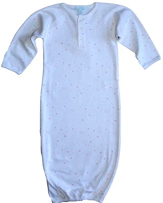 Marie Chantal Open Cotton Sleeping Bag Gown Various Sizes Colour Pink on White