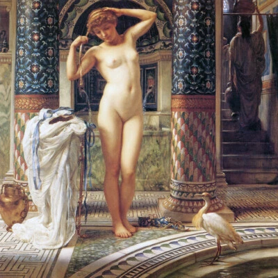 ESQUILINE VENUS ОБНАЖЕННАЯ ДЕВУШКА DIADUMENE РИМ КАРТИНА ИСКУССТВА EDWARD J POYNTER REPRO - Изображение 1 из 3